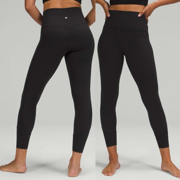 lululemon Align Scalloped Hem High Rise 25” Pant NWT Black Size 4 - Picture 4 of 6
